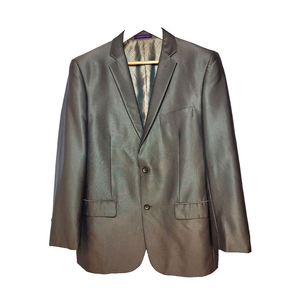 Vinci Brown Microdot w/Sheen 2‎ Button Single Breasted Blazer 2 Vents Size 42R